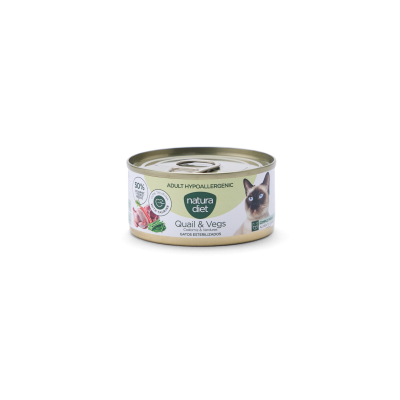 Natura Diet CAT Adult Paté Hypoallergenic Quail & Vegs