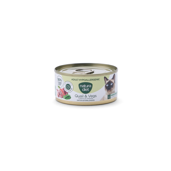 Natura Diet CAT Adult Paté Hypoallergenic Quail & Vegs